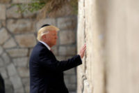 Donald Trump at Western Wall praying to Yeshua